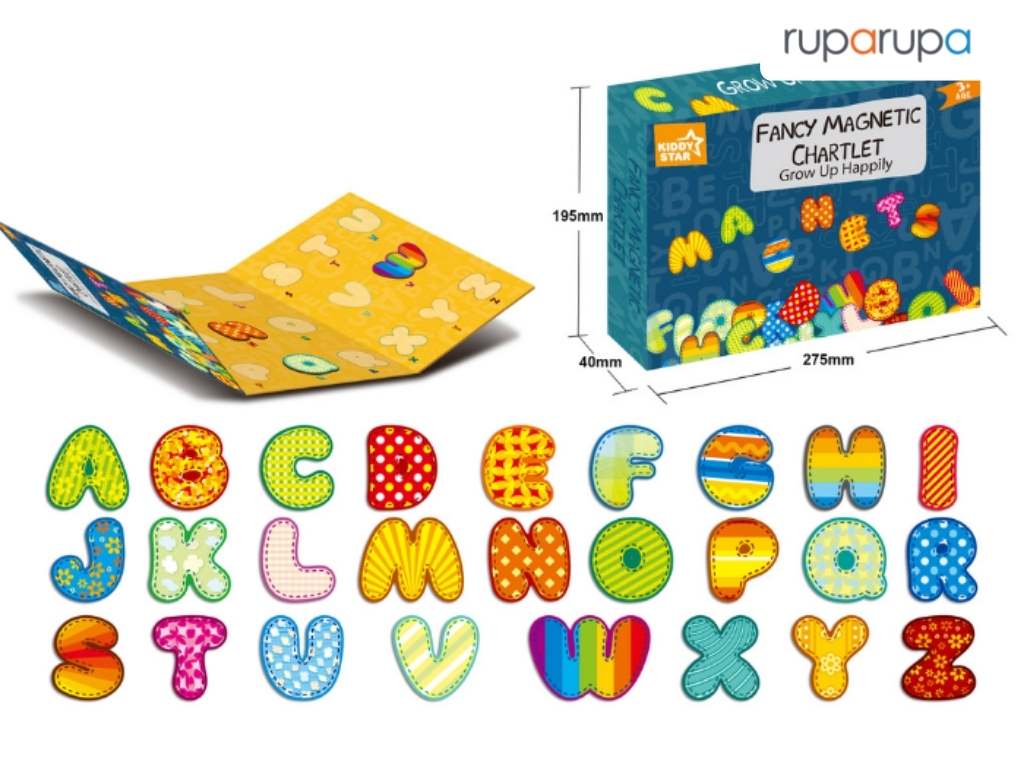 Kiddy Star Alphabet Mainan Magnetic Puzzle