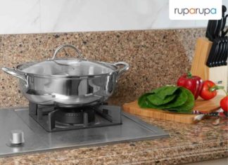 Krischef 28 Cm Panci Shabu Dengan Sekat