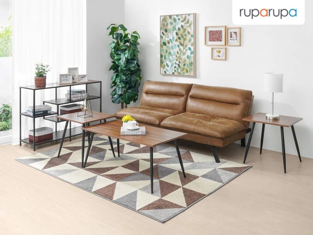 warna karpet Leonard Sofa Tidur - Cokelat