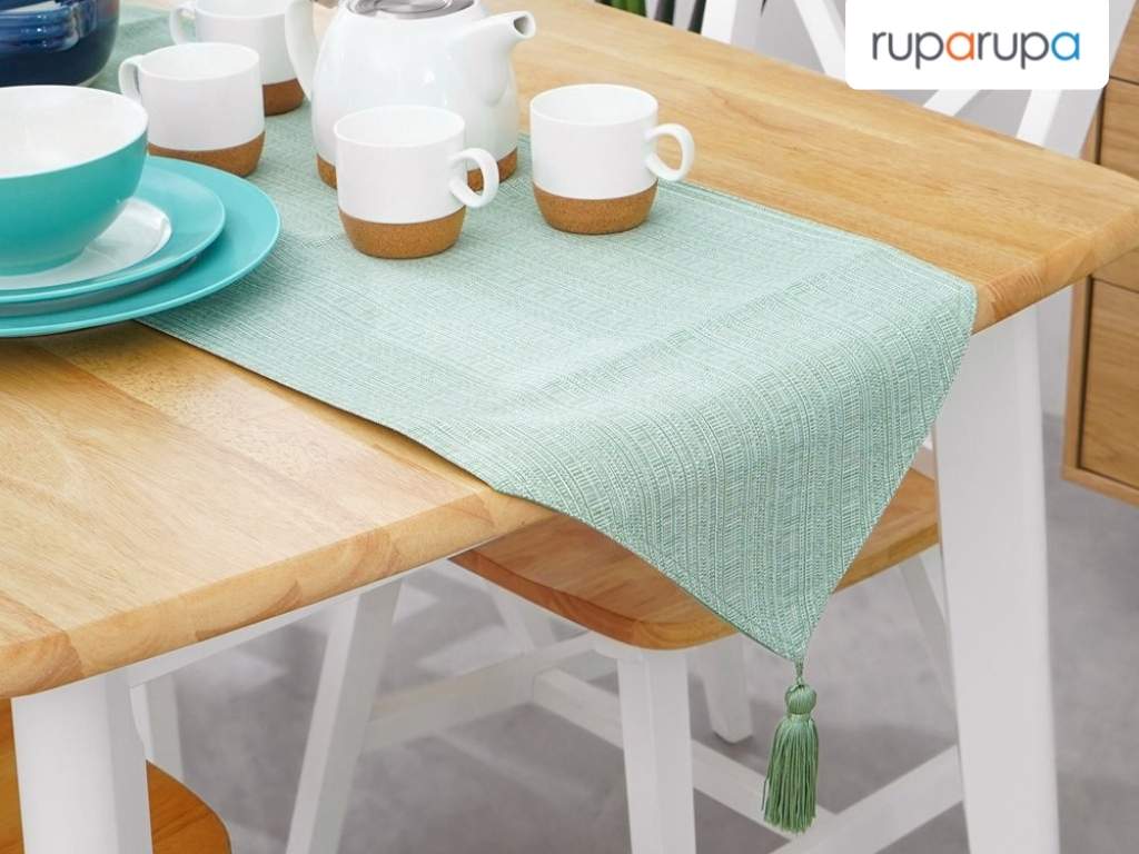 Table Runner 33x180 Cm Neo Abstrak - Hijau