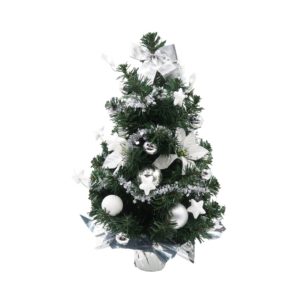 pohon natal meja silver