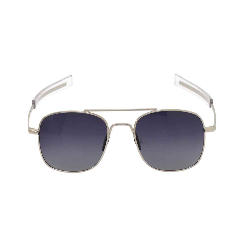 Ilook Kacamata Lensa Hitam Metal Kotak - Silver