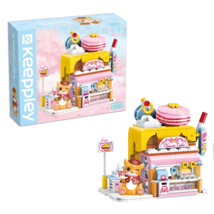 Keeppley Red Cat Cake Shop