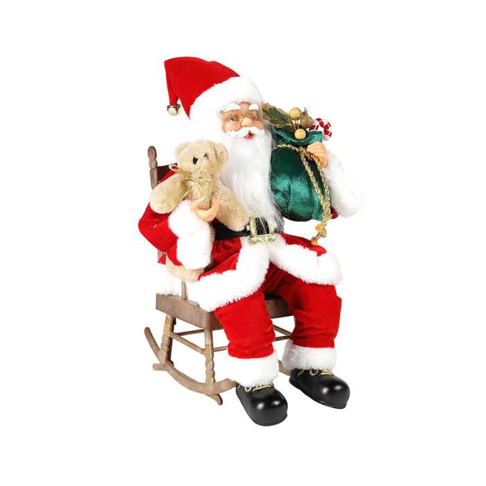 Noelle 40 Cm Dekorasi Natal Christmas Music Santa Sitting Chair