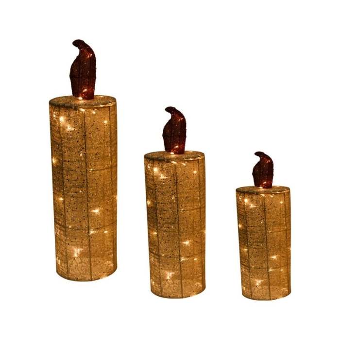 Noelle Set 3 Pcs Lampu Natal Christmas Bentuk Lilin