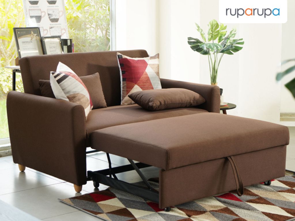 desain sofa cokelat nyaman