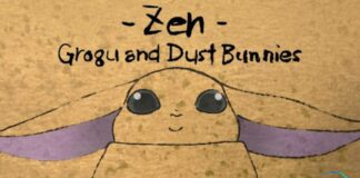 ghibli dan star wars zen grogu and dust bunnies