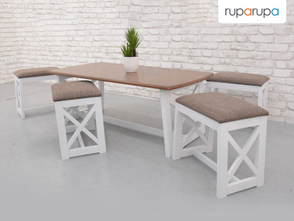 meja makan 4 bangku