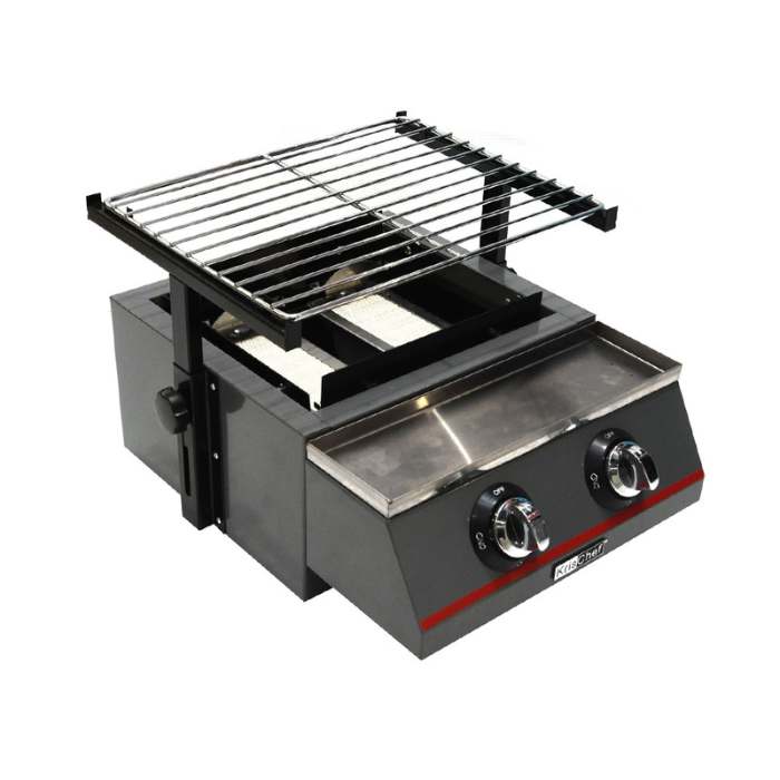 menu bbq Krischef Alat Pemanggang Makanan 2 Tungku