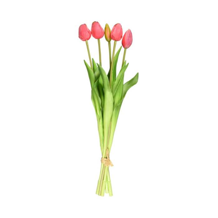 Arthome 43 Cm Bunga Artifisial Tulip Bush - Pink