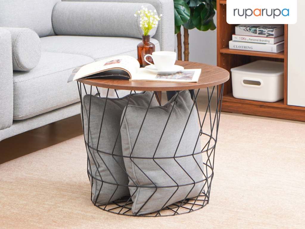 meja tamu di bawah 500 ribuInforma Leta Meja Tamu Dengan Penyimpanan - Cokelat Walnut