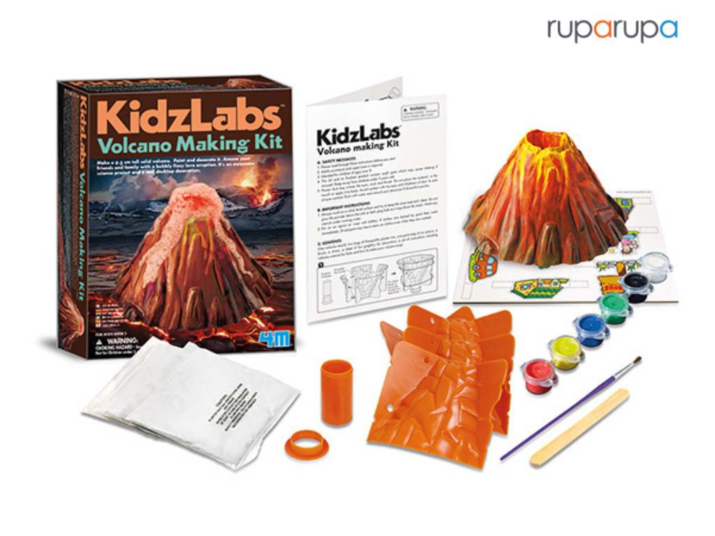 mainan sains anak Kidz Labs Mainan Eksperimental Volcano Making Kit