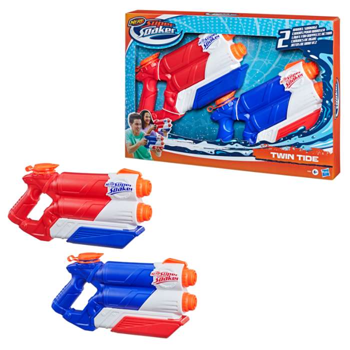 permainan outdoor anak Nerf Soa Pistol Mainantwin Tide 2 Pack