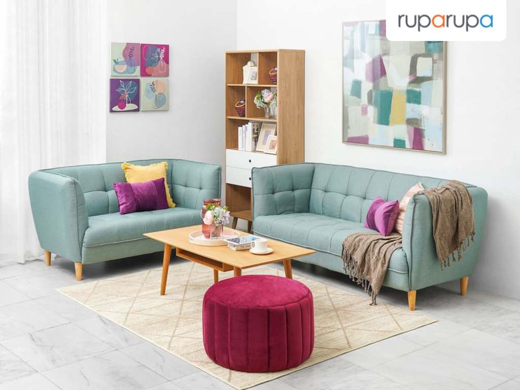 Nordia Jonna Set Sofa Fabric 2 & 2.5 Dudukan - Hijau