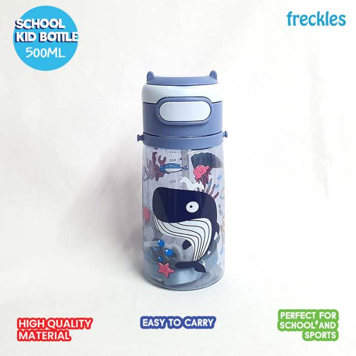 kado natal untuk anak Okiedog Freckls 500ml Botle Whale Hd-41whal