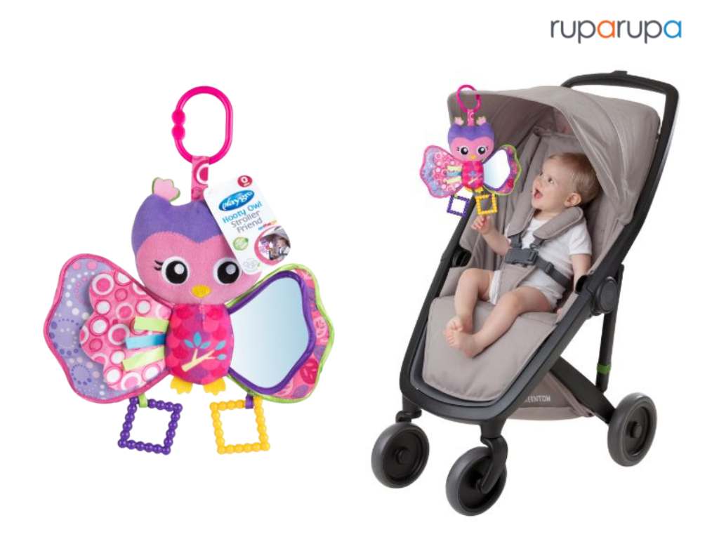 mainan bayi 6 bulaln Playgro Hooty Owl Stroller Friend 125458