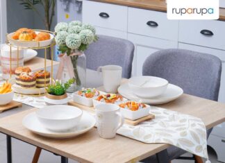 table runner meja makan