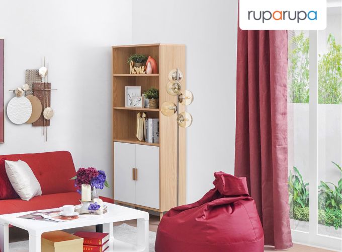 dekorasi gorden magenta