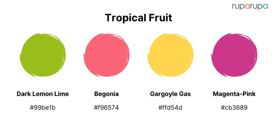 kombinasi warna magenta tropical