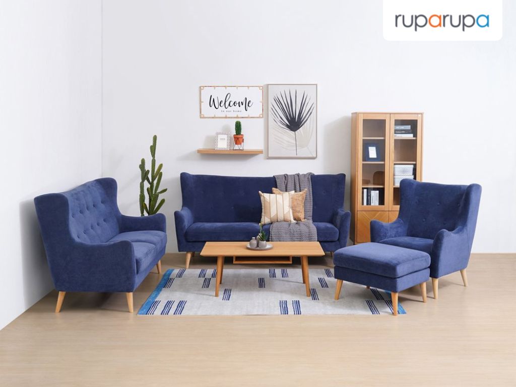 tren warna sofa biru