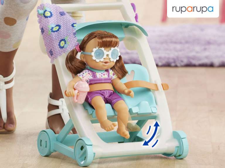 kado ulang tahun anak perempuan 10 tahun Baby Alive Boneka Bayi Littles Roll & Kick E7183 - Cokelat