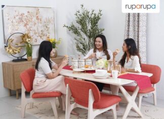 Dekorasi meja makan minimalis