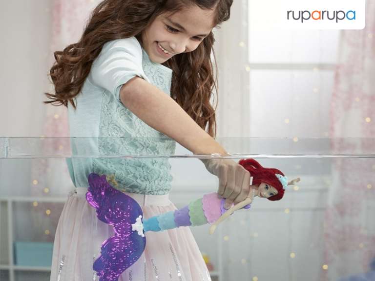 kado ulang tahun anak perempuan 10 tahun Disney-princess Boneka Rainbow Ariel F0399