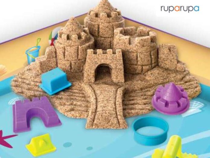 manfaat bermain pasir Kinetic Sand Beach Day Fun Set