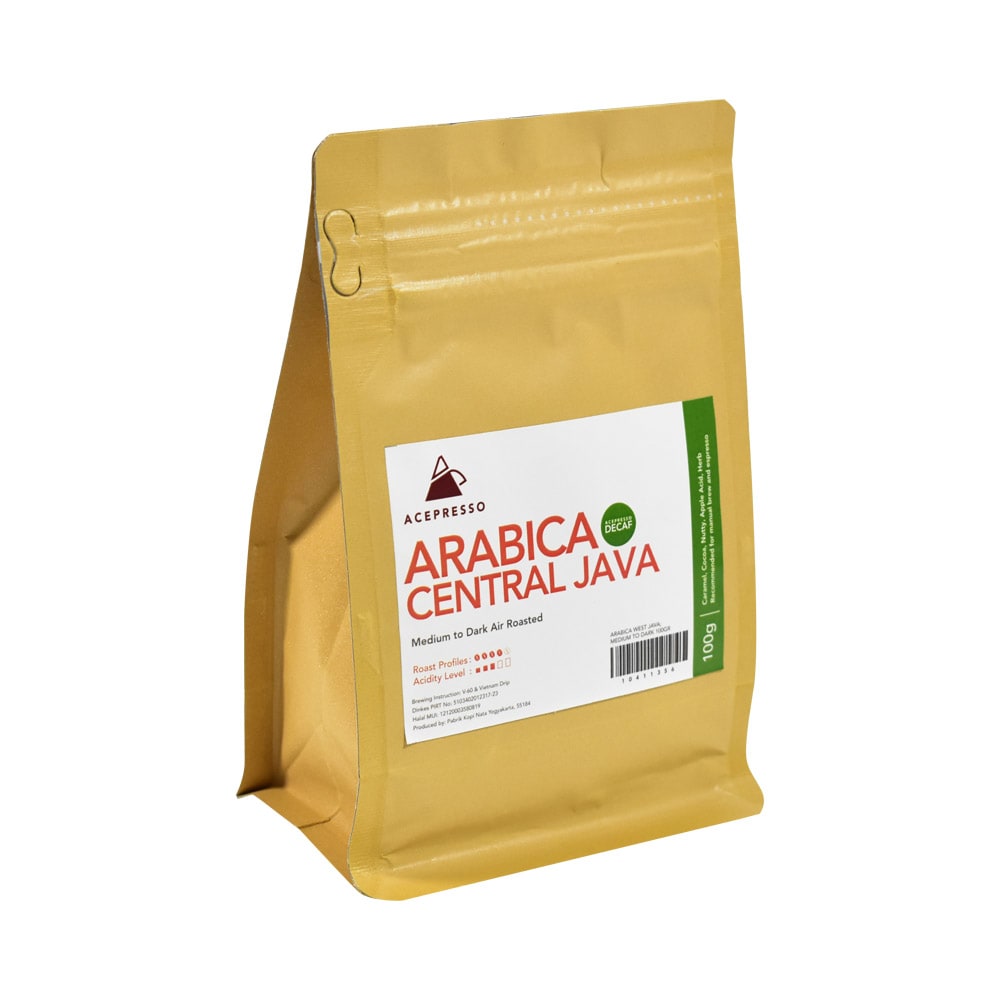 Acepresso Decaf Arabica Central Java Medium To Dark Biji Kopi 100 Gr