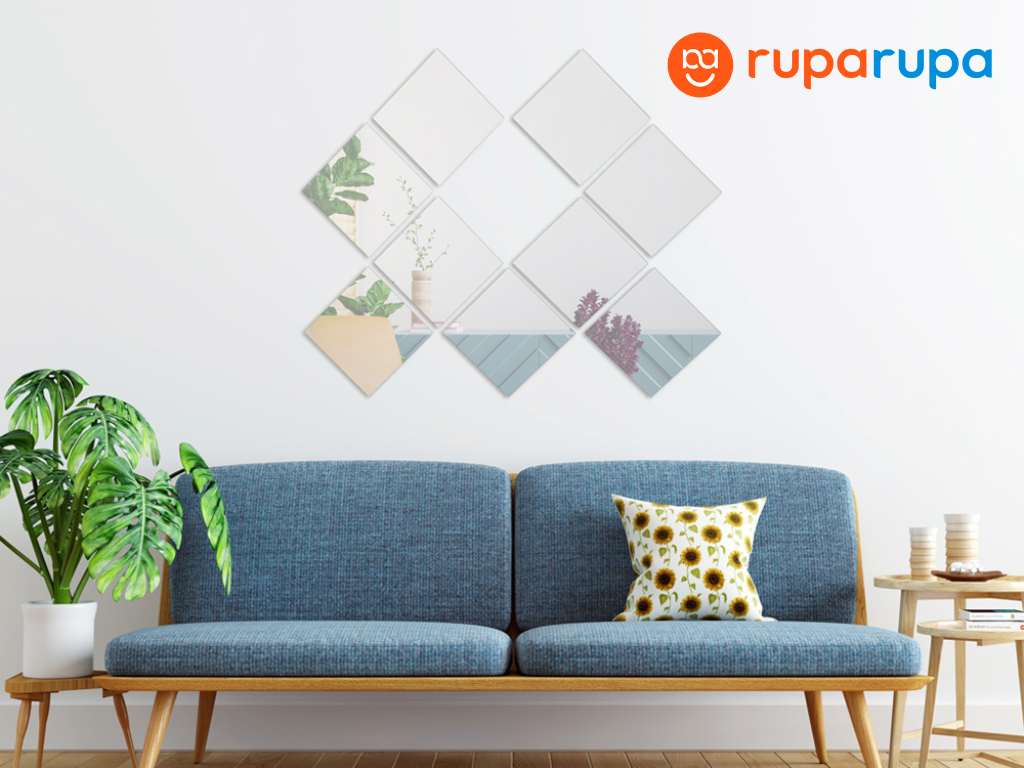 Informa 20x20 Cm Set Cermin Dinding Dekorasi Square J55