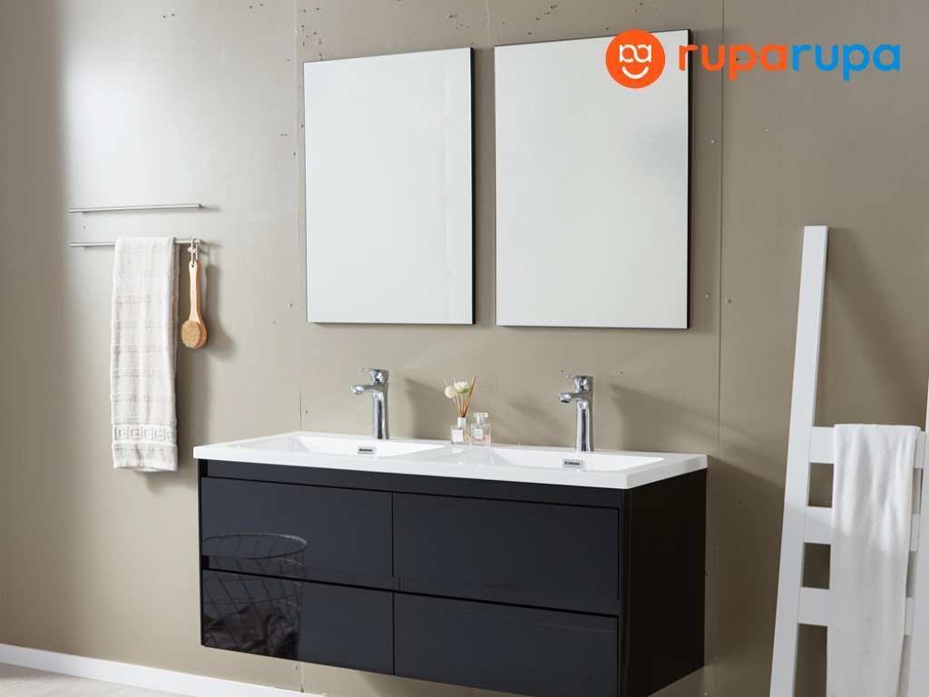 Informa Huxford Set Kabinet Kamar Mandi - Hitam