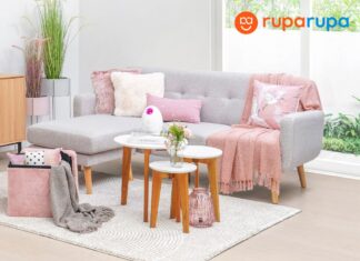 kombinasi perabot warna pink