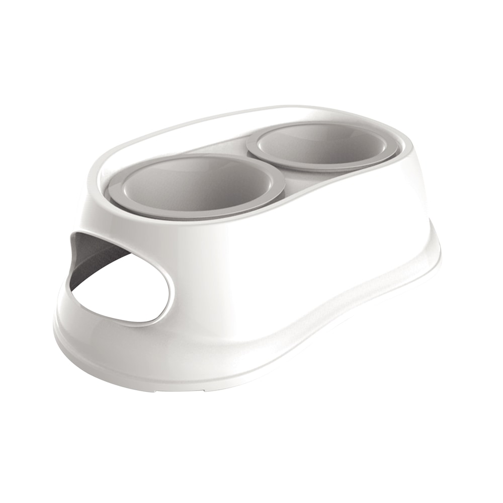 Mpets 350 Ml Tempat Makan Hewan Double Dengan Stand