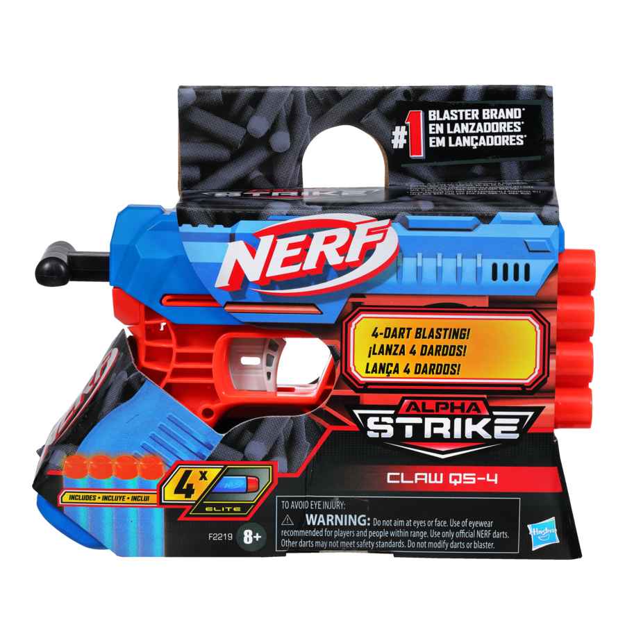 mainan pistol Nerf Pistol Mainan Alpha Strike Claw Qs 4 F2219 anak